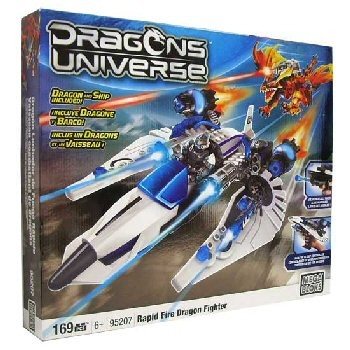 Mega Bloks Dragon Battle - Set Mainan Jet Tempur & Naga