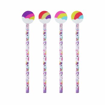 Pensil Unicorn Pelangi dengan Penghapus (24 pcs)