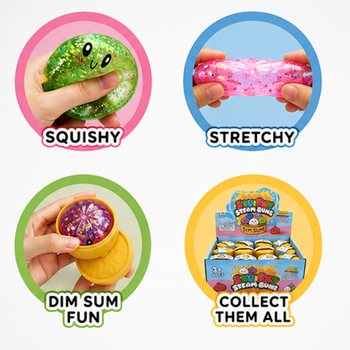 RAGE - Squishy GLITTER Bun Dumplings KECIL (Uk. 5.5 x 5.5 x 3 Cm) - Viral 2026 Fidget Toy (24 pcs)