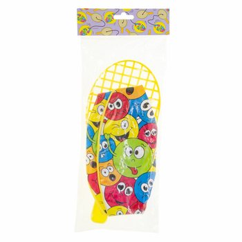 Raket Paddle dengan Bola - Smiley (12 pcs)