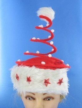 PROMO GROSIR - TOPI NATAL SPIRAL MEWAH BINTANG MENYALA (120 pcs)