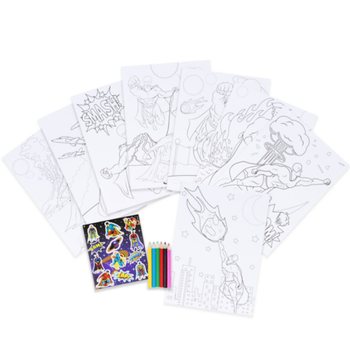 SET MEWARNAI BESAR - MODEL: SUPERHERO - 22x30x1 CM (12 pcs)