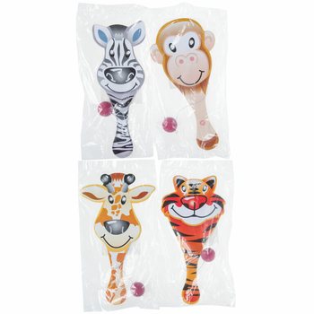 Mainan Paddle Bat Ball Karakter Hewan Lucu (24 pcs)
