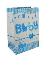 Kantong Kado Kelahiran - Biru Bayi (12 pcs)