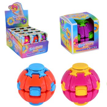 BOLA FIDGET SPINNER SPIN & POP - SPIN SHIFT BALL - DALAM DISPLAY (24 pcs)
