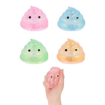SQUEEZE POOP - ISI SUGAR GEL GLITTER - WARNA CAMPUR - DALAM DISPLAY (12 pcs)