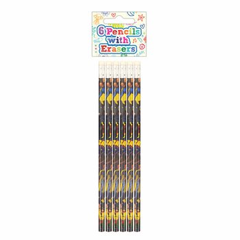 Set Pensil & Penghapus Pahlawan Super 6 Bagian - Display (24 Set)