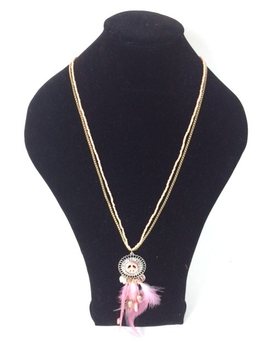 Kalung Gaya Ibiza Peace Salmon (1 pc)