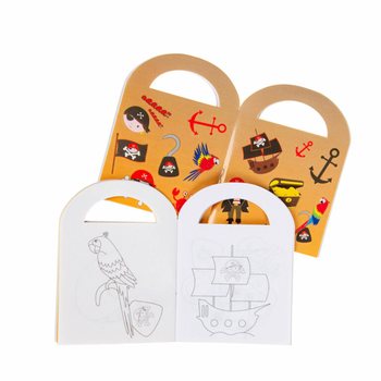 Buku Mewarnai Mini Bajak Laut dengan Stiker