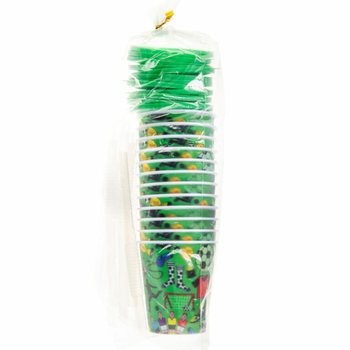 Gelas Minum / Gelas Es dengan Sedotan - Motif Pemain Bola (12 pcs)