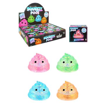 SQUEEZE POOP - ISI SUGAR GEL GLITTER - WARNA CAMPUR - DALAM DISPLAY (12 pcs)