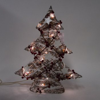 Pohon Natal Dekorasi Bercahaya Besar 50 cm (1 pc)