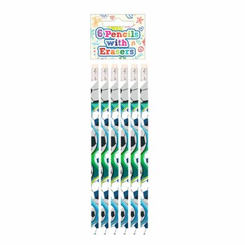 Set Pensil & Penghapus Sepak Bola (6 buah) - Display (24 set)