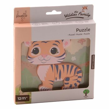 JOUECO - PUZZLE KAYU CAMPUR THE WILDIES FAMILY - Usia 12 Bulan+ (12 pcs)