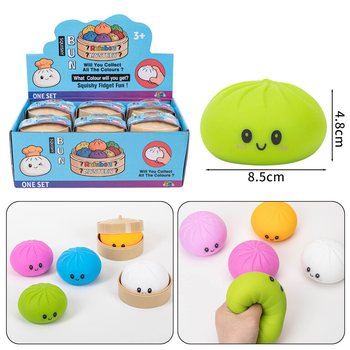 RAGE - Squishy Bun Dumplings BESAR (Dim. 8.5 x 8.5 x 4.8 cm) - Viral 2026 Fidget Toy (12 pcs)