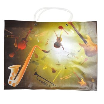 Kantong Belanja Besar / Tas Hadiah - Motif Musik (12 pcs)