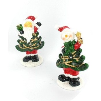 Tempat Lilin Tealight Model Pohon Natal dengan Figur (4 pcs)