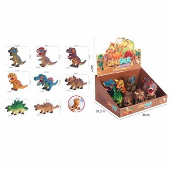 FIGUR MAINAN DINOSAURUS BERSUARA DALAM DISPLAY (8 pcs)