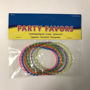 6 Pcs Gelang Bergelombang Warna Cerah (Isi 6)