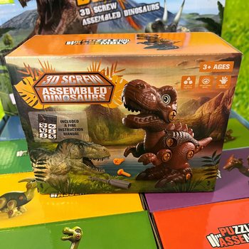 Kit Bangun Dinosaurus 3D dalam Kotak Hadiah - Display (8 pcs)
