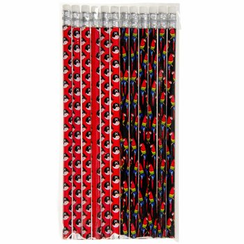 Pensil Bajak Laut dengan Penghapus (12 pcs)