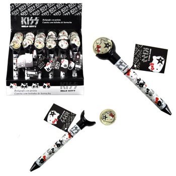 HELLO KITTY - PULPEN & BOLA BEKEL MEMBAL 2 IN 1 - HITAM (24 pcs)