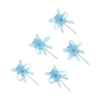 TUSUKAN CUPCAKE KELAHIRAN BAYI - BERUANG BIRU (12 pcs)