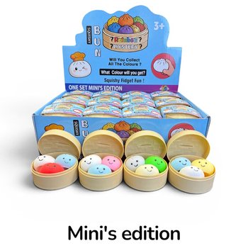 RAGE - Squishy MINI&rsquo;S EDITION Bun Dumplings KECIL (5.3 x 5.3 x 4.1 Cm) Viral 2026 Fidget Toy (24 pcs)