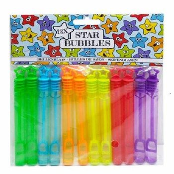 Tongkat Gelembung Sabun Bintang Warna-warni (12 Pcs)