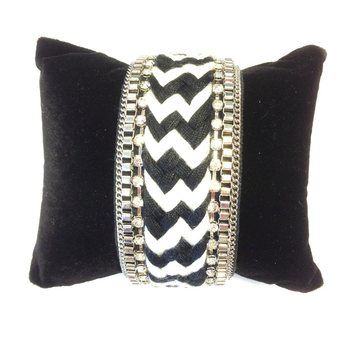 Gelang Gaya Ibiza Hitam Putih (1 pcs)