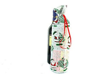 Tas Botol Anggur Natal yang Indah (12 pcs)
