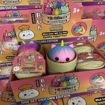 RAGE - Squishy Bun Dumplings BESAR - EDISI UNICORN (8.5 x 8.5 x 7.5 cm) (12 pcs)