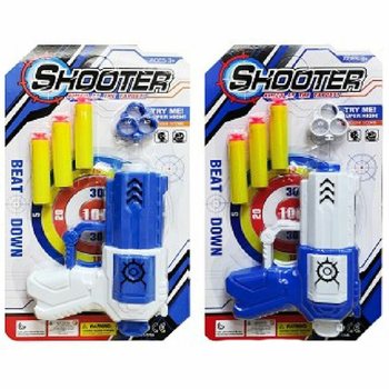Pistol Mainan Shooter dengan 3 Peluru Cop Suction - Kemasan Kartu (6 pcs)