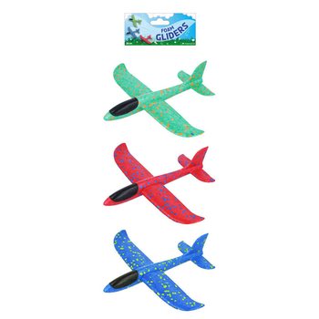 PESAWAT GLIDER BUSA - 23CM - CAMPUR WARNA (24 pcs)