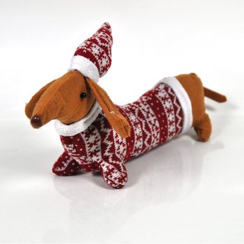 Boneka Dachshund Natal (2 pcs)