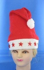 TOPI NATAL dengan BINTANG MENYALA (9 pcs)