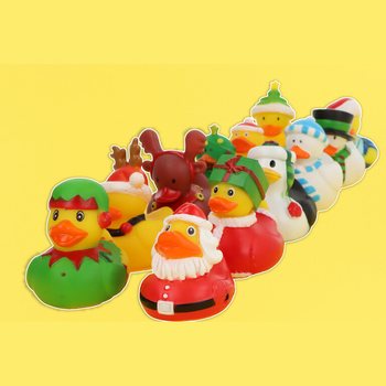 Mix Bebek Mandi Natal 6cm (12 pcs) - Souvenir Hadiah Natal