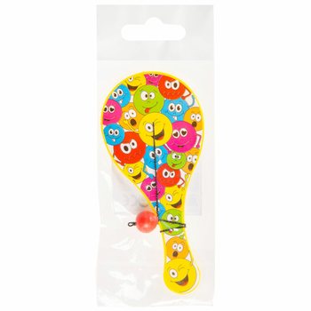 Paddle Bat Smiley dengan Bola Karet - Set 48 Pcs
