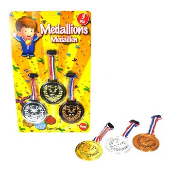 Set Medali 3 Bagian pada Kartu (12 pcs)