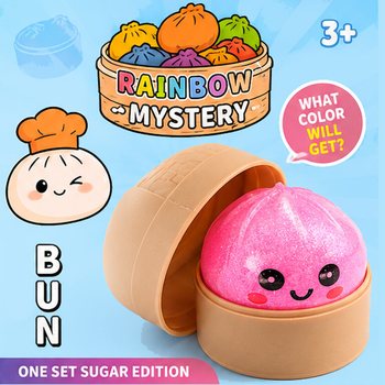 RAGE - Squishy SUGAR EDITION Bun Dumplings KECIL (5.3 x 5.3 x 4.1 Cm) Viral 2026 Fidget Toy (24 pcs)