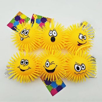 BOLA PUFFER WAJAH EMOSI - 10CM - DALAM DISPLAY (12 pcs)