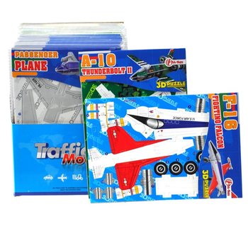 Puzzle Pesawat 3D dalam Display (64 pcs)