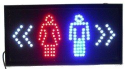 Papan Reklame LED - TOILET / Kamar Mandi