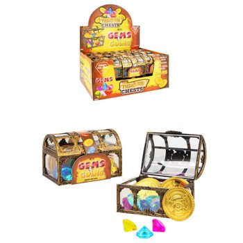 KOTAK HARTA KARUN DENGAN PERMATA & KOIN - DALAM DISPLAY (18 pcs)