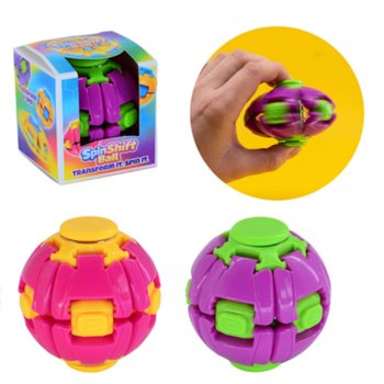 BOLA FIDGET SPINNER SPIN & POP - SPIN SHIFT BALL - DALAM DISPLAY (24 pcs)