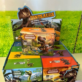 Kit Bangun Dinosaurus 3D dalam Kotak Hadiah - Display (8 pcs)