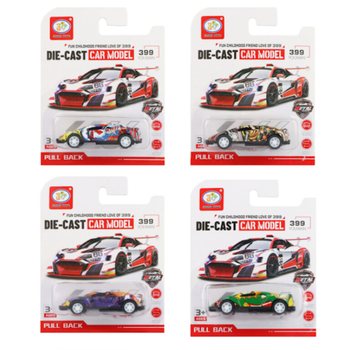 Mainan Mobil Pull Back Graffiti dengan Kartu (12 pcs)