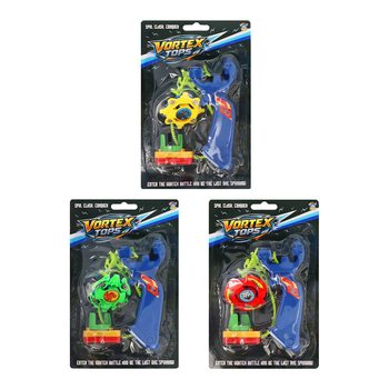 Gasing Peluncur Spinner Battle pada Kartu (6 pcs)