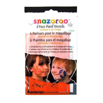 SNAZAROO - 6 Stensil Lukis Wajah (12 pcs.)