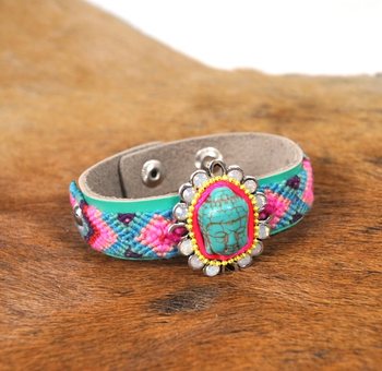 Gelang Ibiza Perak Hijau Buddha (1 pcs)